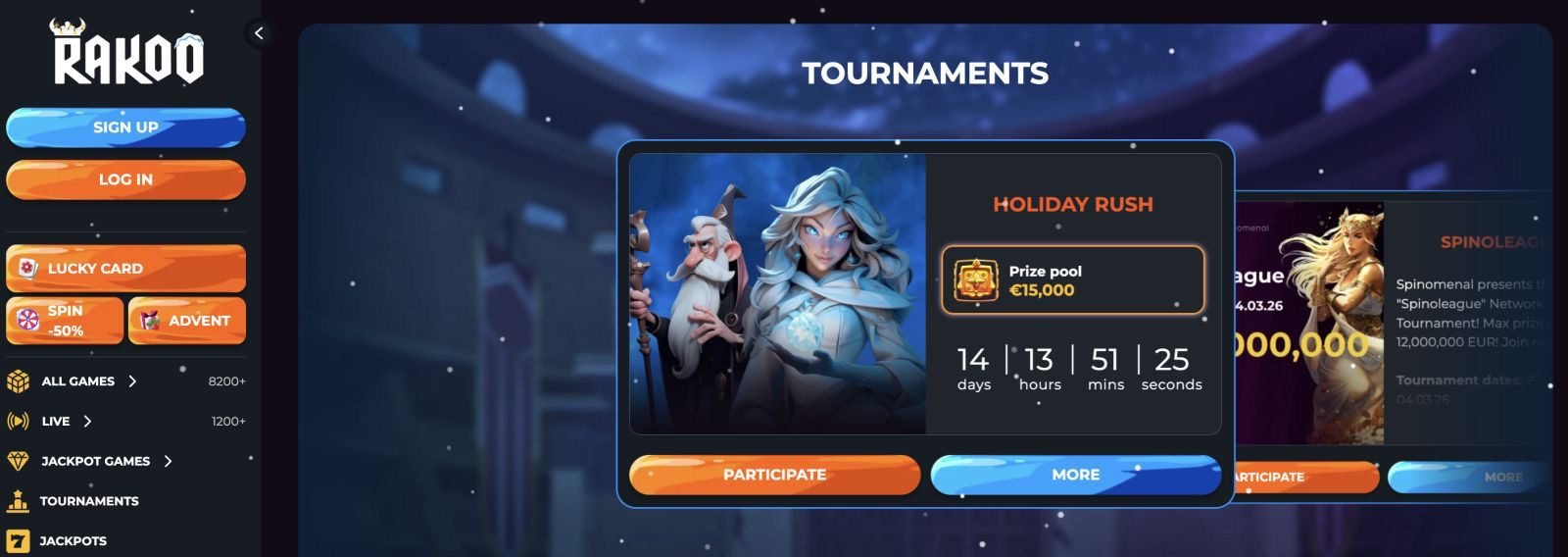 rakoo casino gratis spins